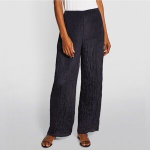 Vince Women's Wide Leg Crinkle Pants Size XXS Navy Blue